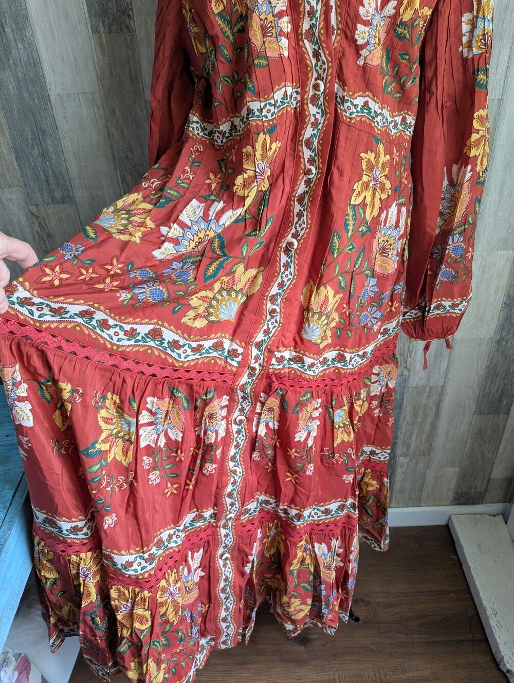 Farm Rio Garden Delight Midi Dress NWT - Picture 9 of 16